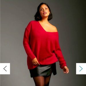 NWT Anthropologie Cashmere V-neck Sweater